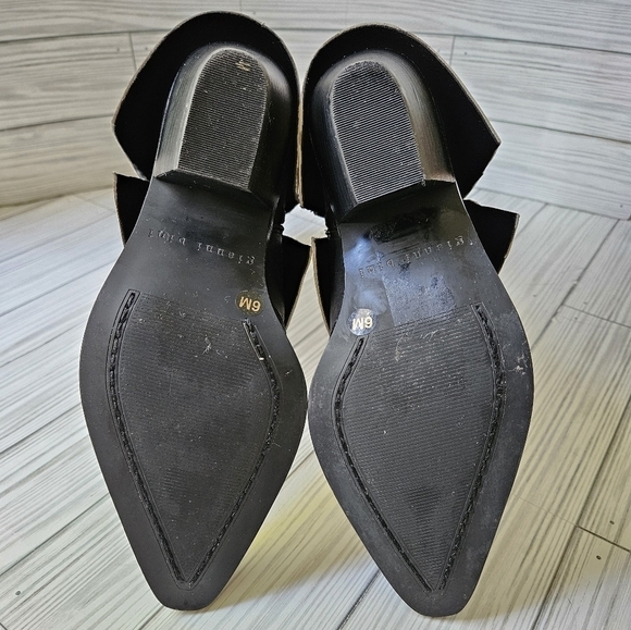 Gianni Bini ConleyTwo Western Rhinestone Flame Foldover Boot in Black Silver Sz6 - Picture 15 of 16